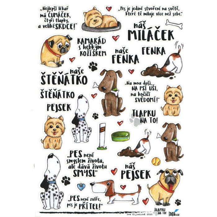 Samolepky A5 - Pes č.1