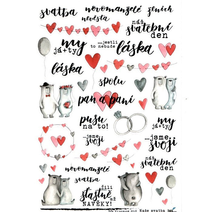 Samolepky A5 - Svatba č.2