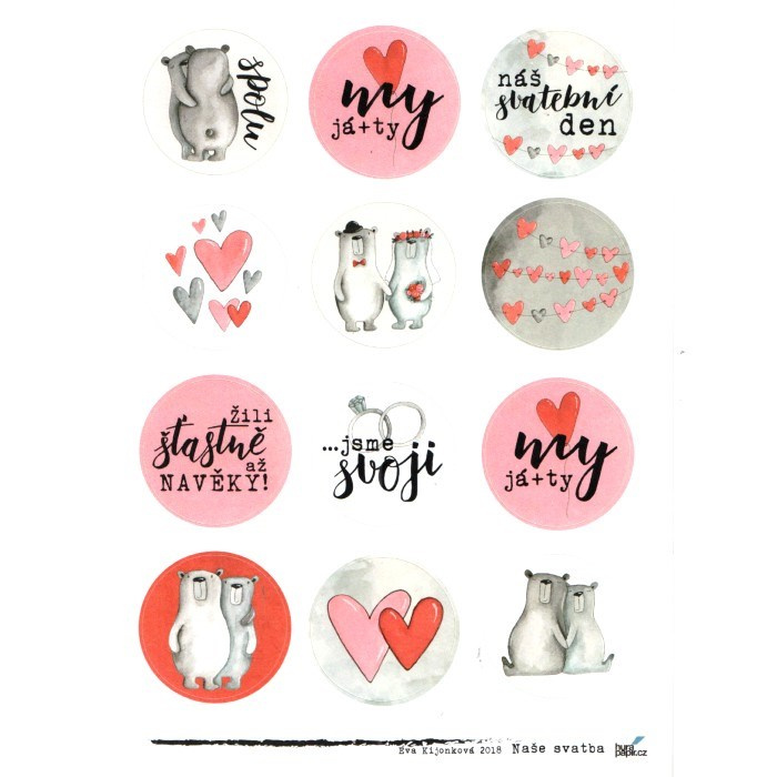Samolepky A5 - Svatba č.3