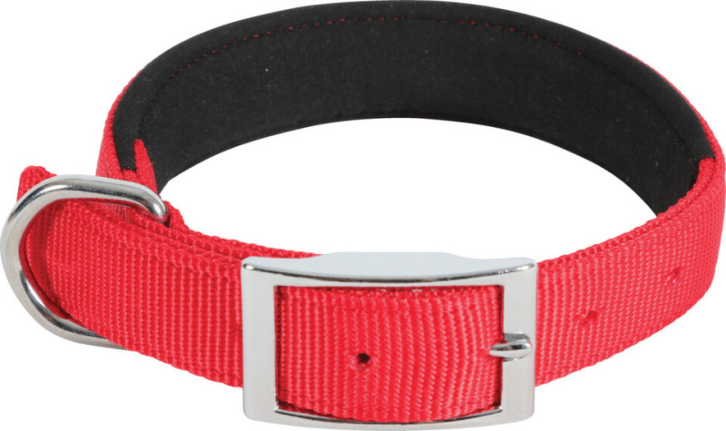 Obojek pes SOFT NYLON červený 20mm/45cm Zolux