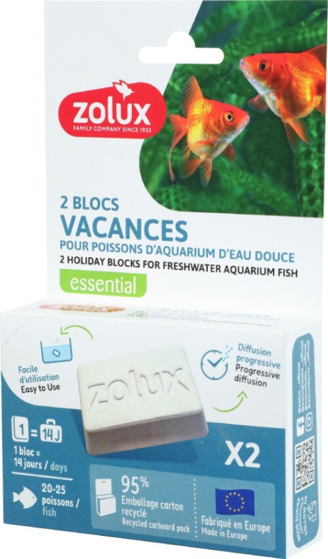 Blok krmný HOLIDAY pro akv.ryby  Zolux 2x40g
