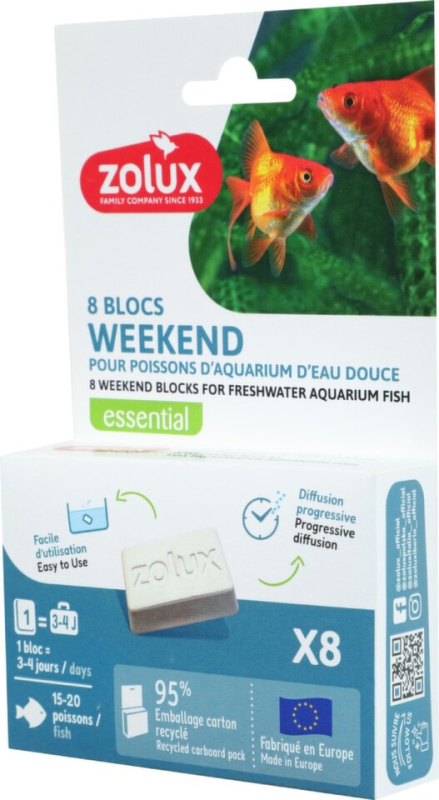 Blok krmný WEEKEND pro akv.ryby Zolux 8x7,5g