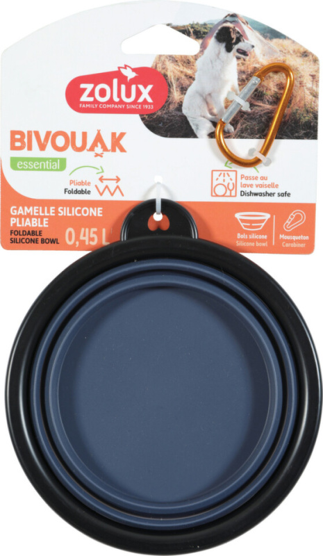 Miska skládací BIVOUAK 450ml silikon  450ml modrá