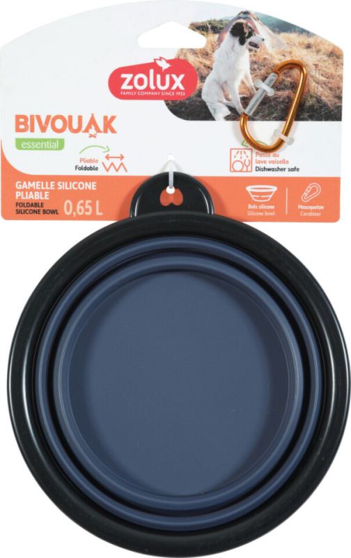Miska skládací BIVOUAK 650ml silikon  650ml modrá