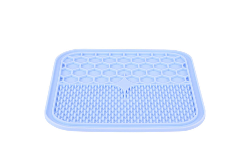 Lízací podložka pro psy SILICONE modrá M Zolux