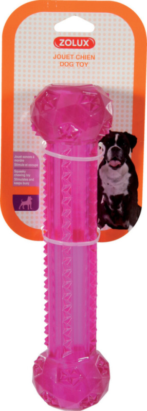 Hračka pes kost TPR POP STICK Zolux 25cm růžová