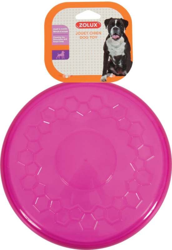 Hračka pes FRISBEE TPR POP růžová Zolux 23 cm