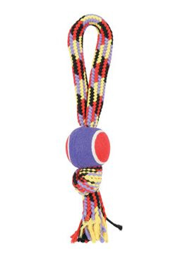 Hračka pes TENNIS BALL ROPE s rukojetí Zolux 40 cm