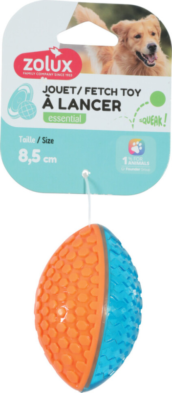 Hračka pes TAO Míč rugby Zolux 1ks/8,5cm