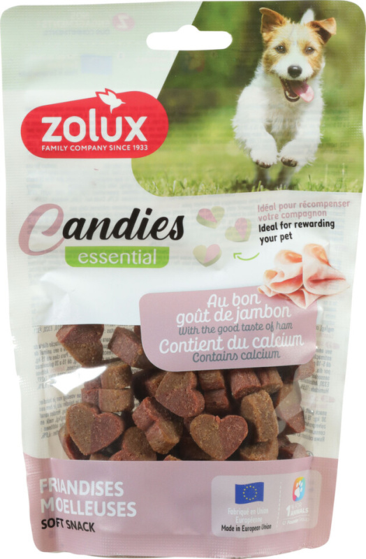 Pochoutka pes CANDIES Mini srdíčka vápník  Zolux 150g