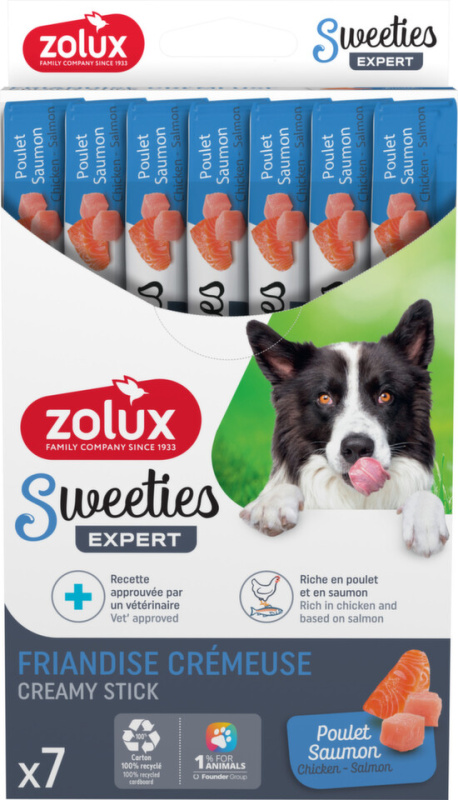 Pochoutka pes SWEETIES losos, kuře Zolux 7 ks