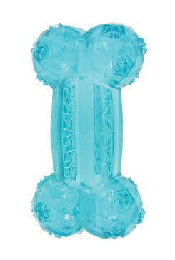 Hračka pes kost BONE TPR POP tyrkys Zolux 14 cm