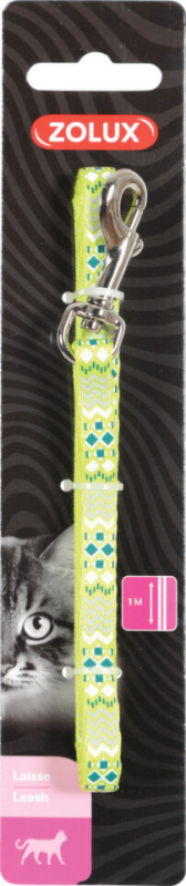 Vodítko kočka ETHNIC nylon zelené 1m Zolux