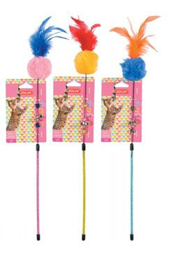 Hračka kočka udice Pompom Fishing mix barev Zolux 1 ks