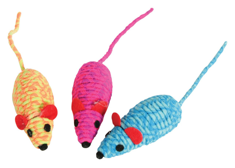 Hračka kočka Elastic mouse mix barev Zolux 1 ks
