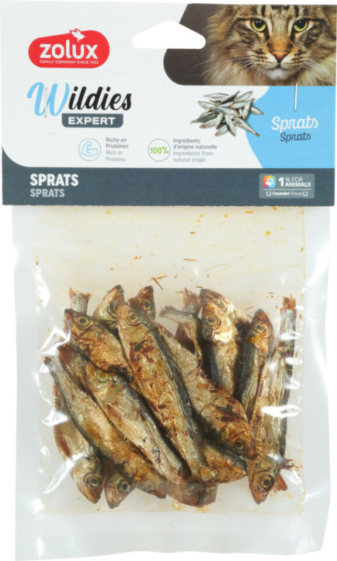Pochoutka WILDIES šproty celé sušené  Zolux 50g