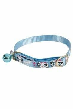 Obojek kočka LADYCAT nylon modrý 10mm/30cm