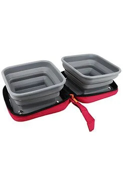 Miska skládací 2v1 BIVOUAK 2x700ml červená Zolux 2x700ml červená