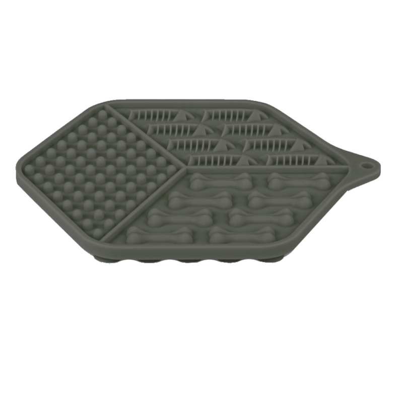 Lízací podložka pro kočky SILICONE šedá M Zolux 18,5 cm x 15,5 cm x 1,2 cm šedá 
