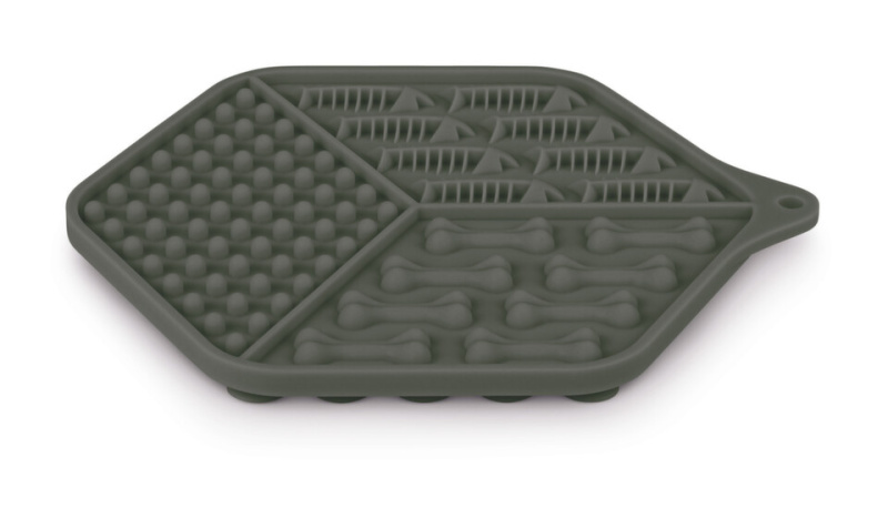 Lízací podložka pro kočky SILICONE šedá M Zolux 18,5 cm x 15,5 cm x 1,2 cm šedá 