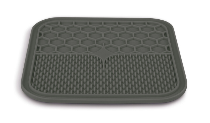 Lízací podložka pro psy SILICONE šedá M Zolux 21 cm x 21 cm x 1,2 cm - šedá M
