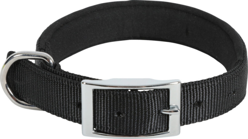 Obojek pes SOFT NYLON černý 25mm/60cm Zolux