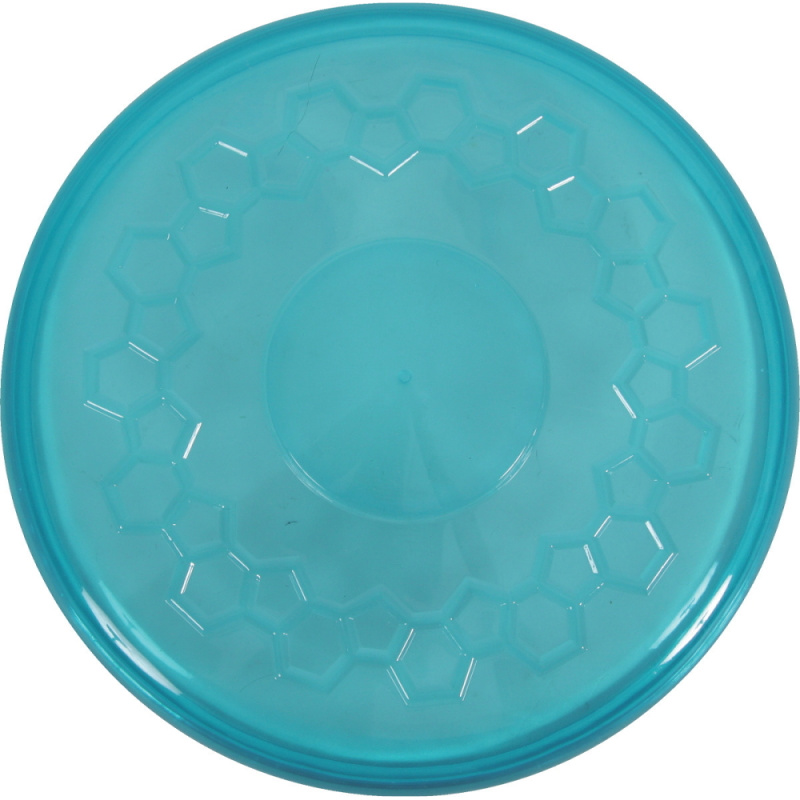 Hračka pes FRISBEE TPR POP tyrkysová 23 cm