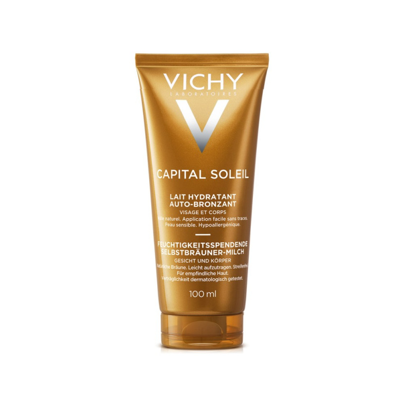 Vichy Capital Soleil hydratační samoopalovací mléko na obličej a tělo 100 ml