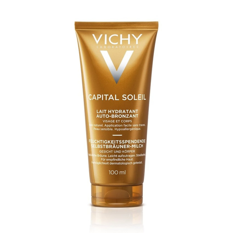 Vichy Capital Soleil hydratační samoopalovací mléko na obličej a tělo 100 ml