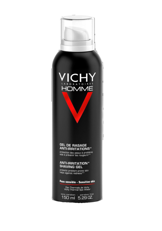 Vichy Homme Anti-Irritation gel na holení pro citlivou a podrážděnou pleť 150 ml