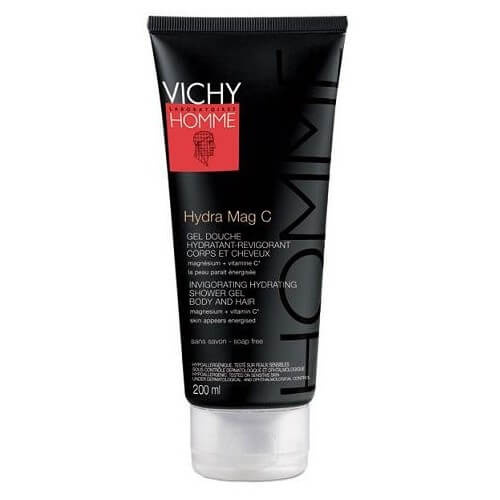 Vichy Homme Hydra-Mag C sprchový gel na tělo a vlasy 200 ml