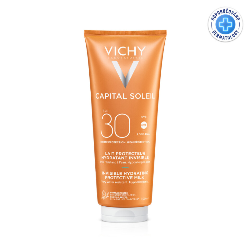 Vichy Capital Soleil Beach Protect ochranné hydratační mléko na obličej a tělo SPF 30 300 ml
