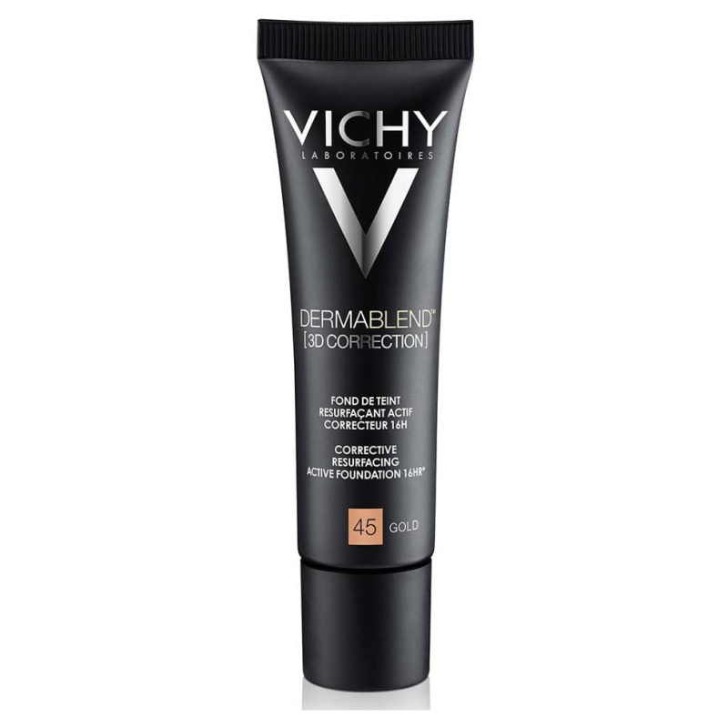 Vichy Dermablend 3D Correction korekční vyhlazující make-up SPF 25 odstín 45 Gold  30 ml