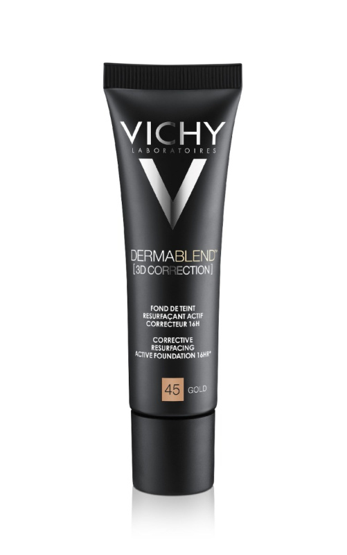 Vichy Dermablend 3D Correction korekční vyhlazující make-up SPF 25 odstín 45 Gold  30 ml