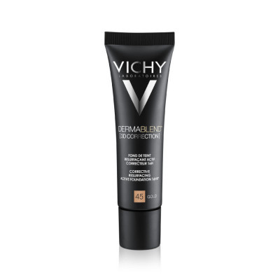 Vichy Dermablend 3D Correction korekční vyhlazující make-up SPF 25 odstín 45 Gold  30 ml