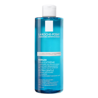 La Roche-Posay Kerium jemný fyziologický gelový šampon pro normální vlasy 400 ml