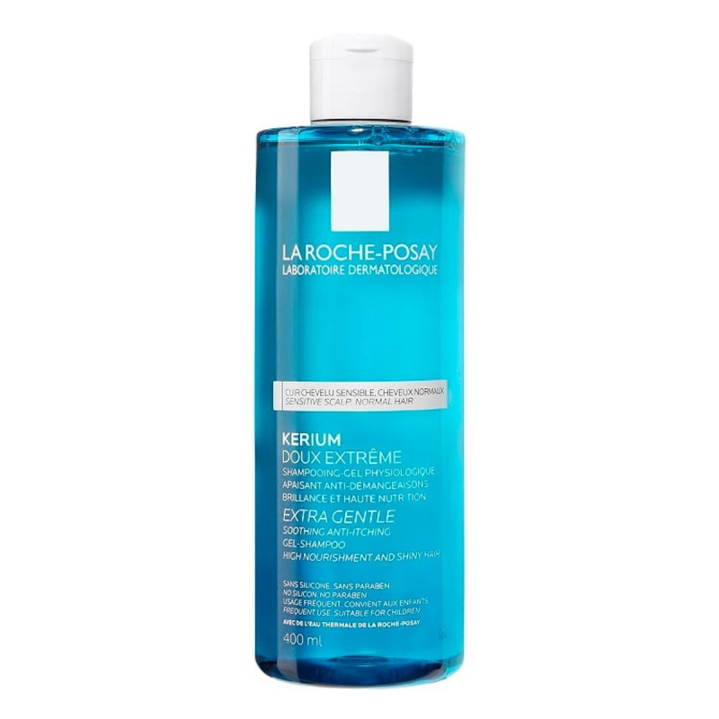 La Roche-Posay Kerium jemný fyziologický gelový šampon pro normální vlasy 400 ml