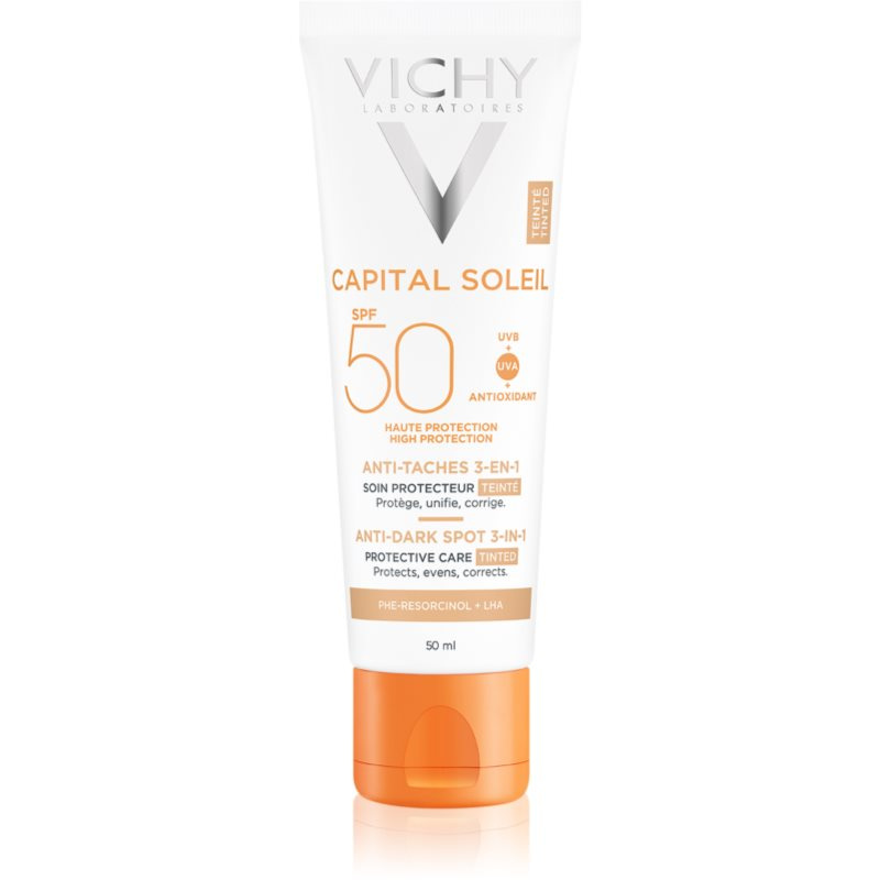 Vichy Capital Soleil tónovaná péče proti pigmentovým skvrnám 3 v 1 SPF 50 Tinted 50 ml
