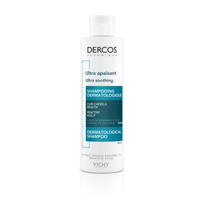 Vichy Dercos Ultra Soothing ultrazklidňující šampon pro normální až mastné vlasy a citlivou pokožku hlavy 200 ml