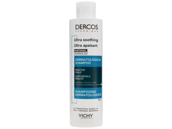 Vichy Dercos Ultra Soothing ultrazklidňující šampon pro normální až mastné vlasy a citlivou pokožku hlavy 200 ml