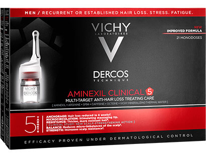 Vichy Dercos Aminexil Clinical 5 cílená péče proti vypadávání vlasů pro muže 21 x 6 ml