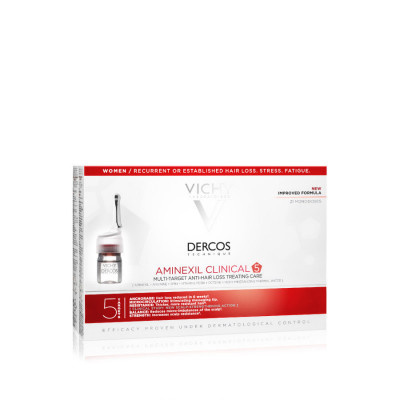 Vichy Dercos Aminexil Clinical 5 cílená péče proti vypadávání vlasů pro ženy 21x6 ml