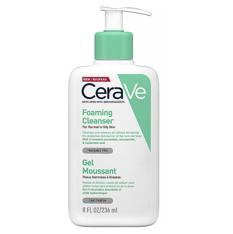 CeraVe Cleansers Foaming Cleanser čisticí pěnivý gel pro normální až mastnou pleť 236 ml