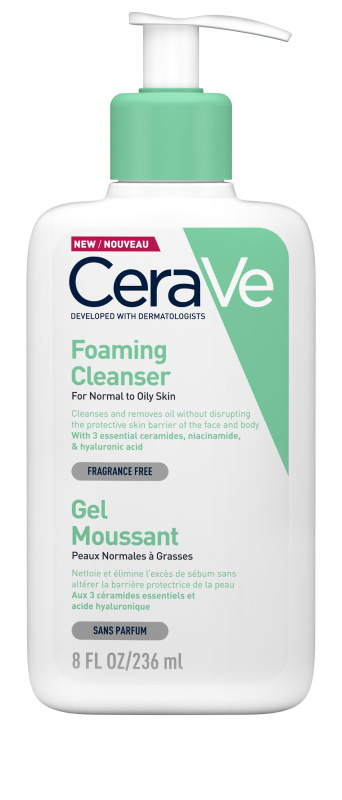 CeraVe Cleansers Foaming Cleanser čisticí pěnivý gel pro normální až mastnou pleť 236 ml