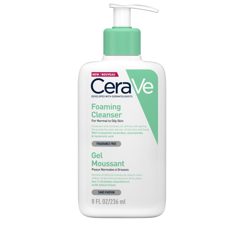 CeraVe Cleansers Foaming Cleanser čisticí pěnivý gel pro normální až mastnou pleť 236 ml