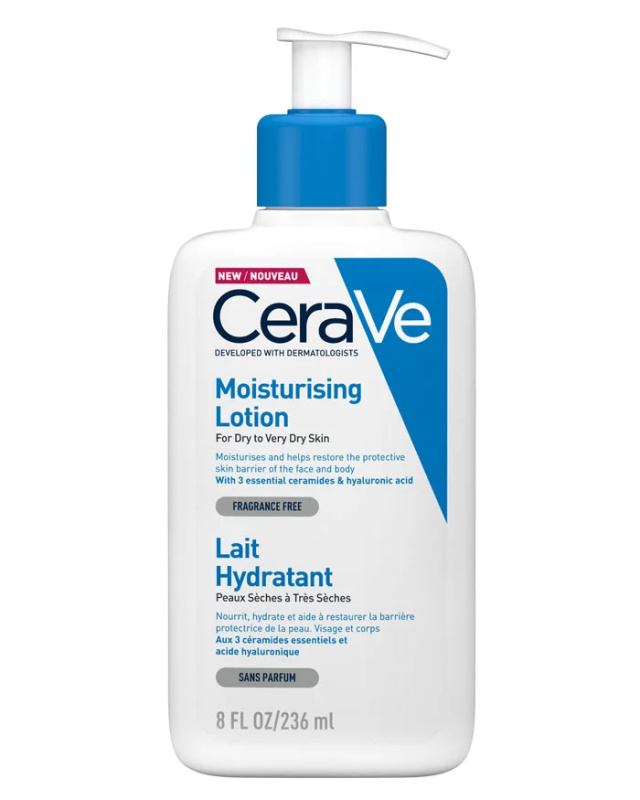 CeraVe Moisturizers Lotion hydratační mléko na tělo a obličej pro suchou až velmi suchou pokožku 236 ml