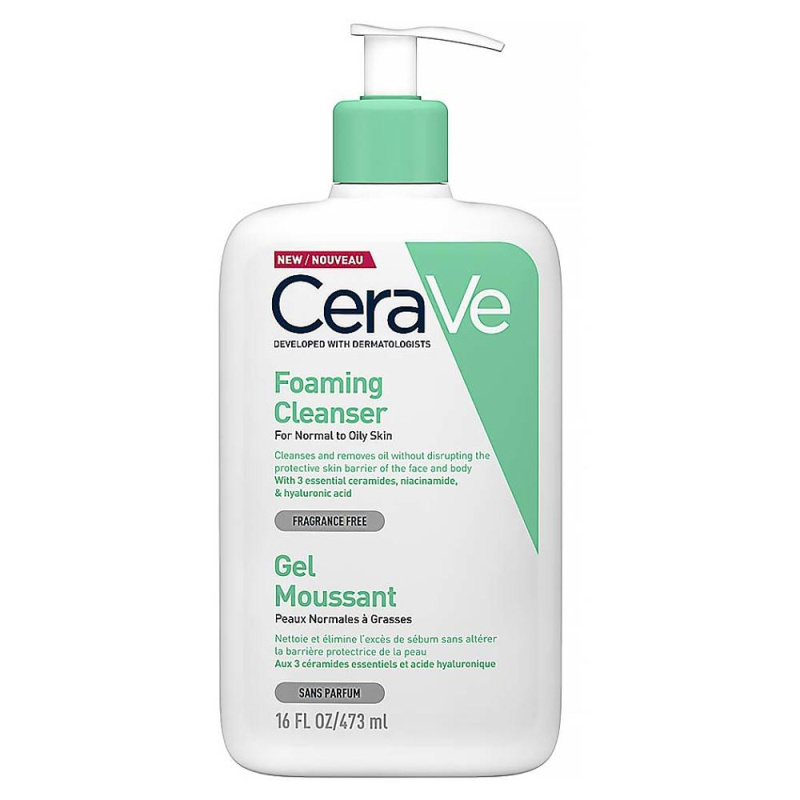 CeraVe Cleansers Foaming Cleanser čisticí pěnivý gel pro normální až mastnou pleť 473 ml
