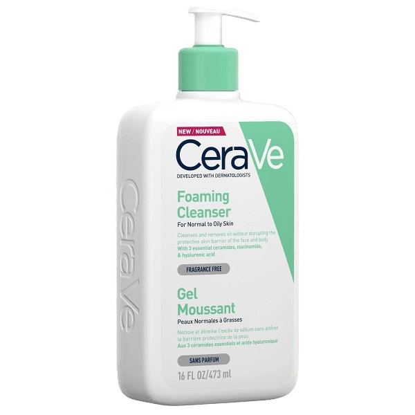 CeraVe Cleansers Foaming Cleanser čisticí pěnivý gel pro normální až mastnou pleť 473 ml