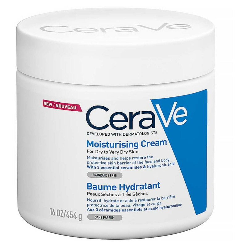 CeraVe Moisturizers hydratační krém na obličej a tělo pro suchou až velmi suchou pokožku 454 g