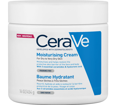 CeraVe Moisturizers hydratační krém na obličej a tělo pro suchou až velmi suchou pokožku 454 g